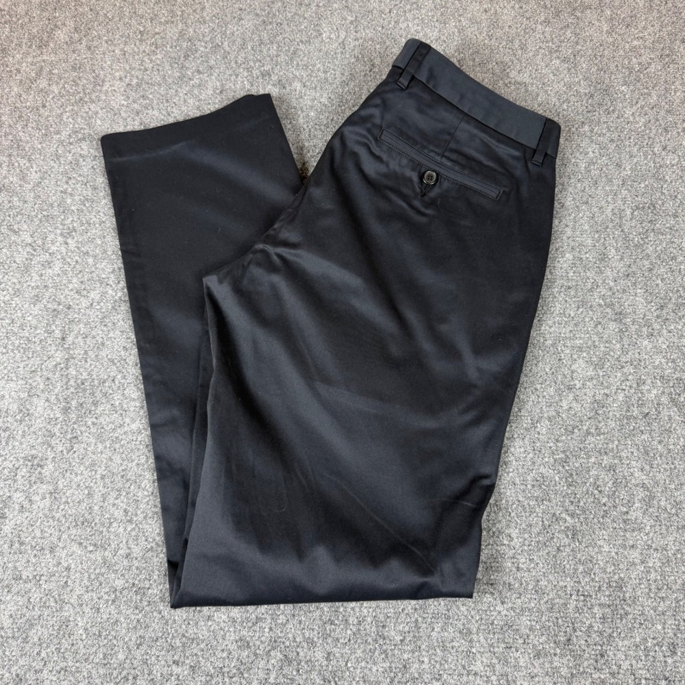 Bonobos Tuesday Chino Pants Mens 32x32 Black Straight Leg Cotton Stretch Casual